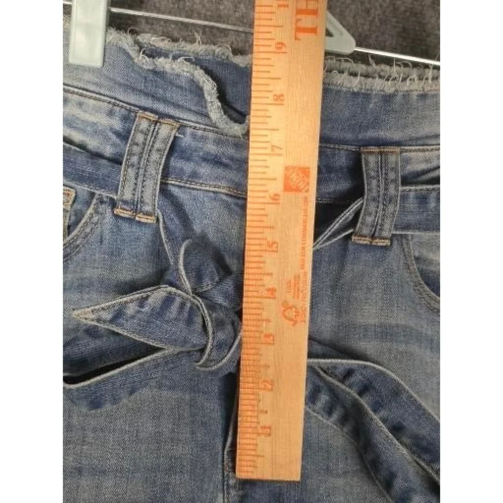 Guess Womens High Rise Paperbag Skinny Jeans Blue Medium Wash Sz 29 Denim Hippie